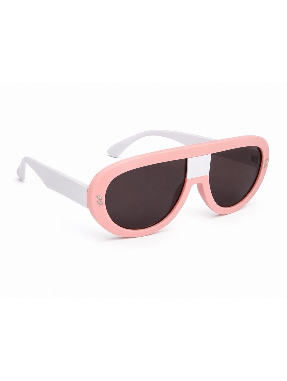 Women Oversized Aviator Sunglasses Pink White Fashion Shield Retro Statement